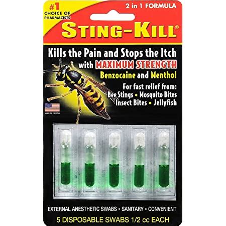 Amazon Sting Kill Swabs Health Household