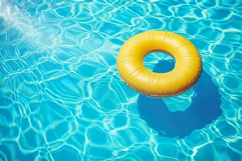 Premium Ai Image Yellow Float In A Swimming Pool Holiday And Vacation