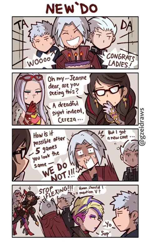 Pin By Sel Beilschmidt On Dante X Bayonetta Funny Cartoon Gifs Dante