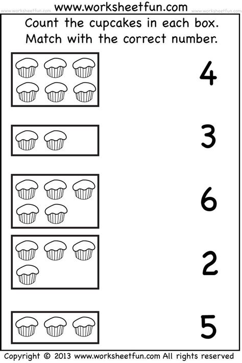 Worksheet For Counting The Cupcakes In Each Box To Make Them Count