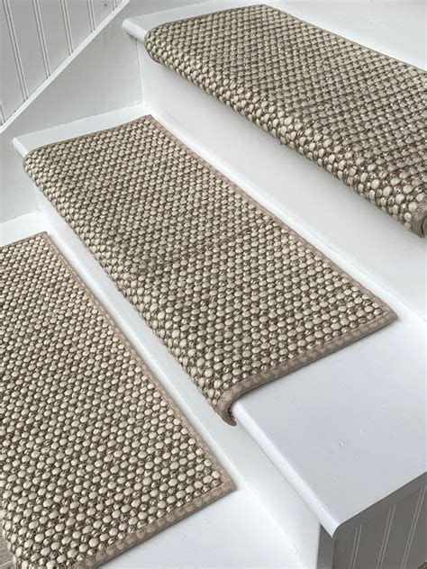 Sisal Wool Blend Carpet Stair Treads Crystalline Etsy Carpet Stair