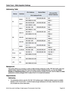 Fillable Online Learn Acadnet Packet Tracer Skills Integration