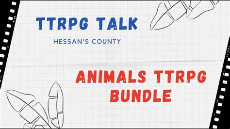 Ttrpg Talk Animals Ttrpg Bundle Youtube