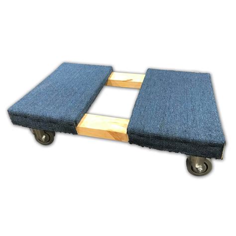 UBMOVE 4 Wheel Carpeted Office Move Dolly With 3 5 Deluxe Gray Casters