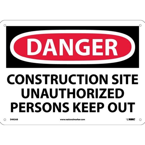 Danger Construction Site Sign (D492AB)