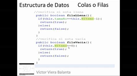 Estructura De Datos Colas O Filas Youtube