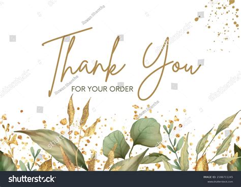 Thank You Appreciation Gratitude Floral Leaves Stock Illustration 2186711245 Shutterstock