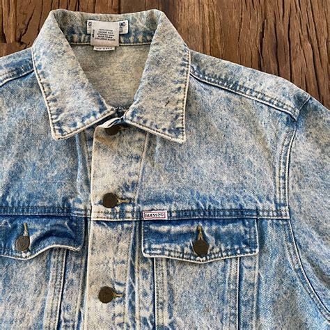 Yahooオークション Vintage Guess Jean Jacket Mens M Blue George