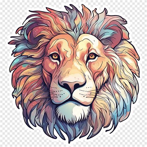 Lion Lion Head Sticker Predator Ai Generated Png Pngegg