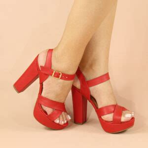 Sandália Meia Pata Verniz Nude Salto Bloco Bella Femma