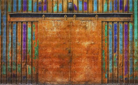 Rustic Old Multi Colored Barn Door Photography Backdrop Country