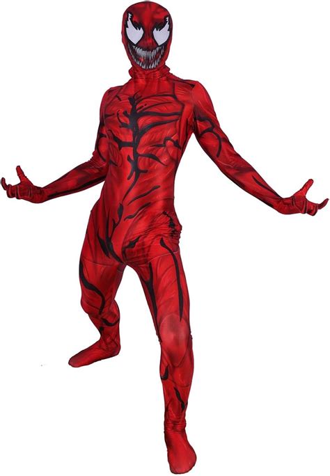 Superhero Cosplay Costumes For Kids Adults Red Venom Bodysuits