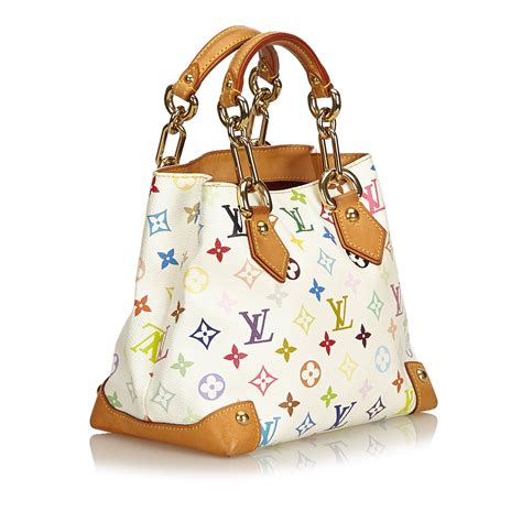 Louis Vuitton Monogram Multicolore Audra White Multiple Colors Leather Cloth Ref89581 Joli Closet