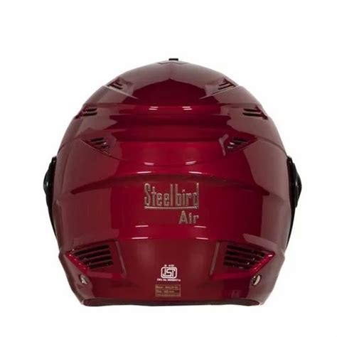 Steelbird Air Sba Fuze Mm Glossy Cherry Red Open Face Helmet At