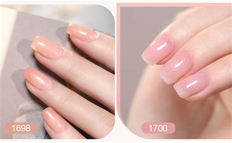 Amazon GAOY Shimmer Gel Nail Polish Set Pink Nude Beige Apricot Champagne Brown