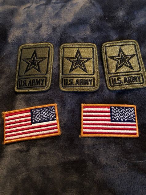 3 U S Army Patches 2 American Flag Patches and 1 Round Flag - Etsy