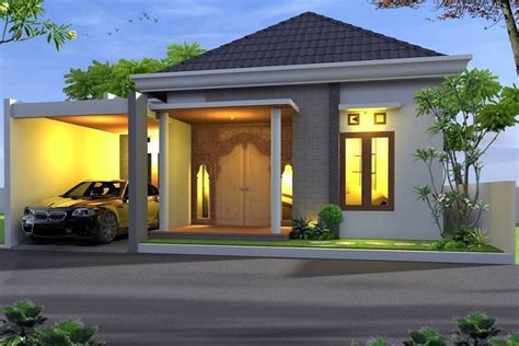 Desain Rumah 1 Lantai Dengan Carport Berada Disamping Rumah