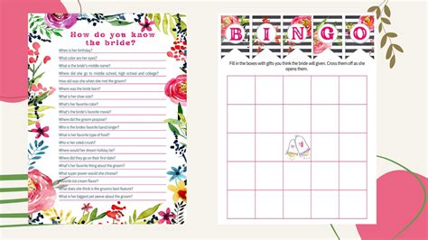 Printable Bridal Shower Games - Etsy