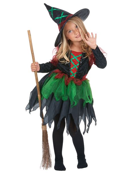 Disfraz de bruja del bosque para niña ideal para Halloween