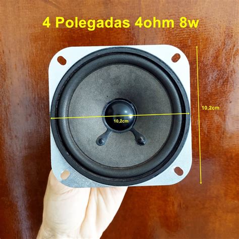 Alto Falante De 4 In - Alto Falante 8w 4ohm 4" Polegadas para Projetos Caixa de Som Mini ...