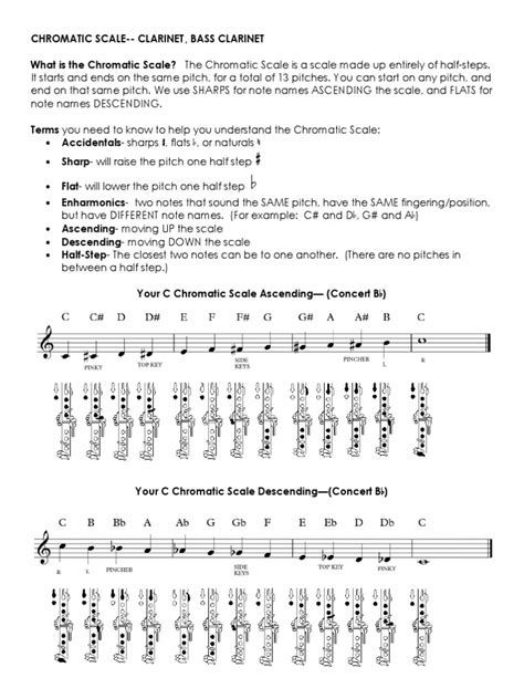 Chromatic Scale For Clarinet Bass Cl Pdf