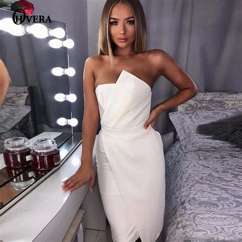 Ohvera Off Shoulder Sexy Wrap Dress Women Backless Party Bodycon Dresses 2018 Strapless Midi