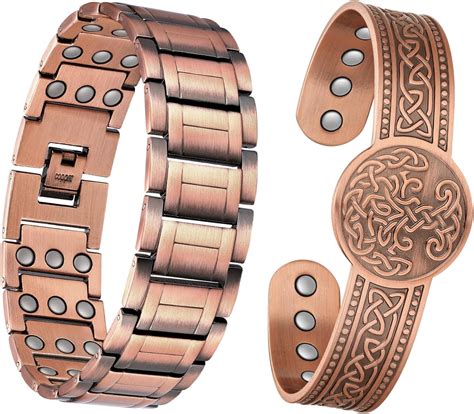 Amazon Feraco 3X Strength Copper Bracelets For Men Pure Copper