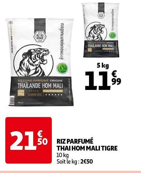 Promo Riz Parfum Thai Hom Mali Tigre Chez Auchan Icatalogue Fr