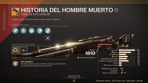 Cómo conseguir el Historia del Hombre Muerto en Destiny 2