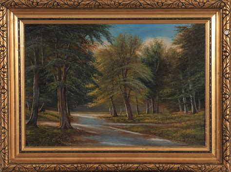 Images For Oidentifierad Konstn R Forest Scene Oil On Canvas