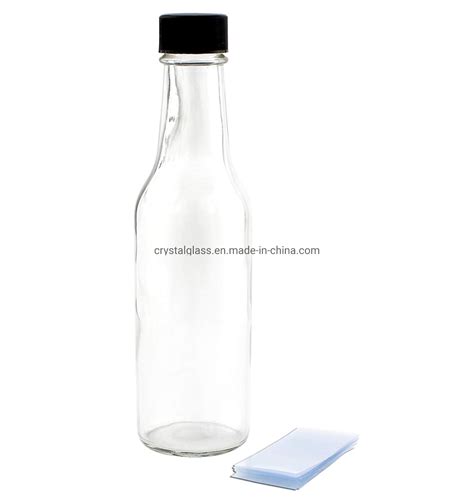 Oz Oz Empty Hot Glass Sauce Woozy Bottle With Black Screw Replacement Caps Woozy Bottles