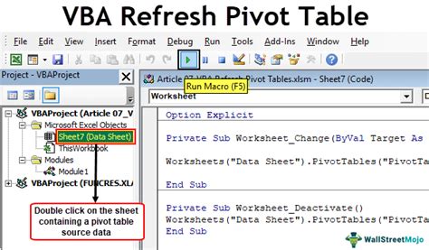 Vba Refresh Pivot Table Auto Refresh All Pivot Table Using Vba Hot Sex Picture