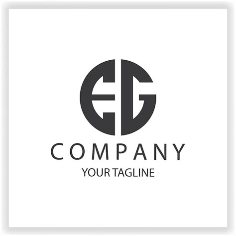 Premium Vector Eg Logo Monogram Simple And Modern Circle Black Colour