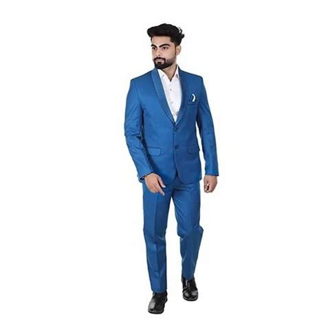 Party Wear Plain Men Sky Blue Polycotton Blazer Size 34 At Rs 4000 In