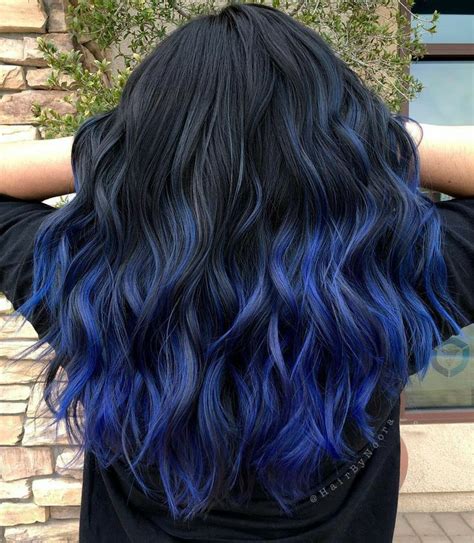 Brown Hair Ombre Blue Ombre Hair Color For Brunettes Dyed Hair Blue