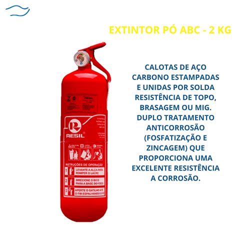 Extintor 2kg Resil R954 Pó Abc Produtos Náuticos Produtos Náuticos