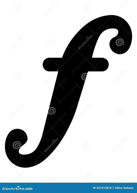 Black Music Symbol of Dynamic Forte Stock Vector - Illustration of ...