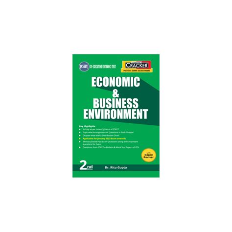 Taxmann Cs Executive Cracker Economic Business Environment By Ritu