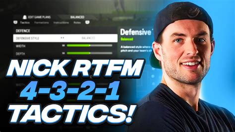 NICK RTFM 1000 SR RANK 1 META 4321 FORMATION CUSTOM TACTICS EAFC