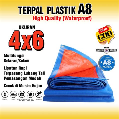 Jual Terpal Ukuran 4x6 Meter Lembaran Ketebalan A8 Berkualitas