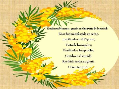 Palabra de Dios: 1 Timoteo 3:16