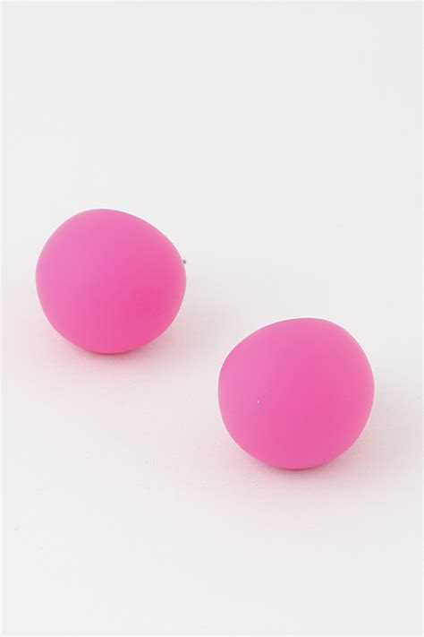 ME91106 NUDE Bright Bulky Hoop Earrings Stud Earrings