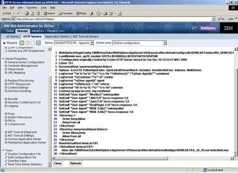 Configuring The IBM Server