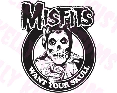 Misfits Want Your Skull Sticker Decal Rock Band Craft Supply Etsy