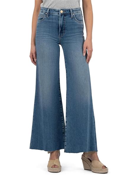 Women S KUT From The Kloth RYAN HIGH RISE FAB AB SUPER WIDE LEG RAW HEM