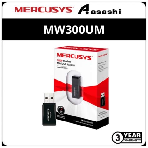 Mercusys Mw300um 300mbps Wireless N Mini Usb Adapter Mini Size Usb 2 0 Mw300um Asashi