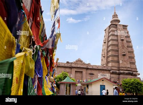 Low angle view of a temple, Sarnath Temple, Sarnath, Varanasi, Uttar Pradesh, India Stock Photo ...