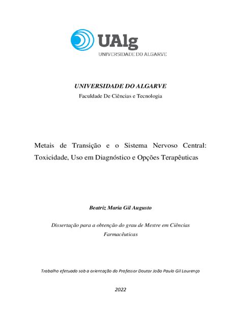 Preenchível Disponível sapientia ualg Faculdade De Cincias e Tecnologia