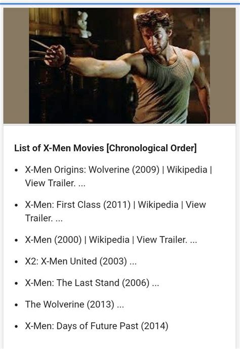 X Men Movies Chronological Order Man Movies Marvel Movies In Order