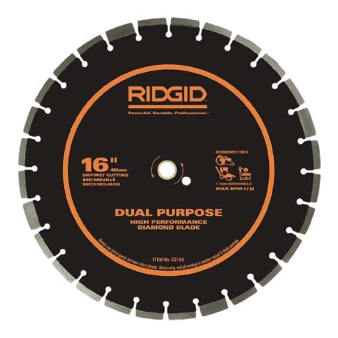 Reviews For Ridgid In Dual Purpose Walk Behind Saw Diamond Blade